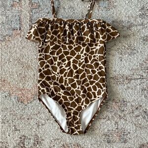 Rylee+Cru Kids Giraffe Print Swimsuit
